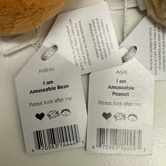 NWT jellycat amuseable peanut and amuseable bean - Picture 2 of 2